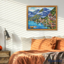 Cargar imagen en el visor de la galería, Diamond Painting - Pueblo al borde del lago