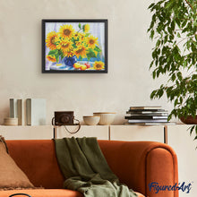 Cargar imagen en el visor de la galería, Diamond Painting - Jarrón de girasol en la mesa