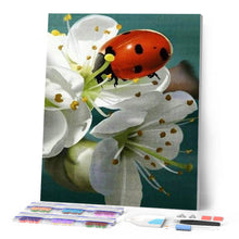 Cargar imagen en el visor de la galería, Punto De Cruz Diamante - Punto De Cruz Diamante - La Mariquita Y Las Flores - Figuredart - Flores Mascotas Punto De Cruz Diamante Animales