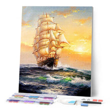 Cargar imagen en el visor de la galería, Diamond Painting - Velero en mar abierto