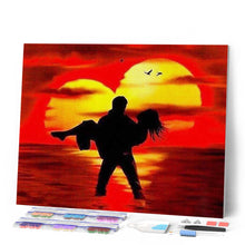 Cargar imagen en el visor de la galería, Punto De Cruz Diamante - Punto De Cruz Diamante - Amantes En La Playa - Figuredart - Punto De Cruz Diamante Romanticismo Romántico
