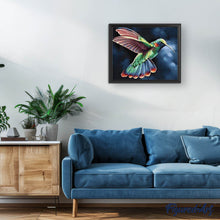 Cargar imagen en el visor de la galería, Punto De Cruz Diamante - Punto De Cruz Diamante - Colibrí En La Noche - Figuredart - Mascotas Punto De Cruz Diamante Animales