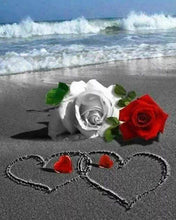 Cargar imagen en el visor de la galería, Punto De Cruz Diamante - Punto De Cruz Diamante - Rosas En La Playa - Figuredart - Flores Punto De Cruz Diamante Flores