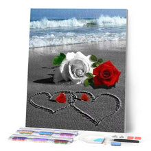Cargar imagen en el visor de la galería, Punto De Cruz Diamante - Punto De Cruz Diamante - Rosas En La Playa - Figuredart - Flores Punto De Cruz Diamante Flores