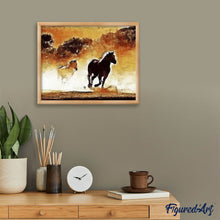 Cargar imagen en el visor de la galería, Punto de Cruz Diamante - Diamond Painting - Caballos en acción