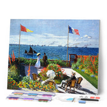 Cargar imagen en el visor de la galería, Punto de Cruz Diamante - La terraza de Sainte-Adresse - Monet