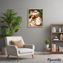 Cargar imagen en el visor de la galería, Diamond Painting - Lectura de chicas jóvenes - Renoir 40x50cm con bastidor montado