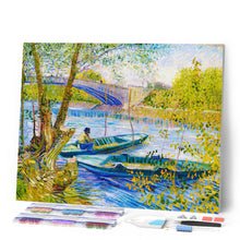 Cargar imagen en el visor de la galería, Diamond Painting - Pesca en primavera, Pont de Clichy - Van Gogh