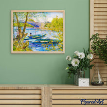 Cargar imagen en el visor de la galería, Diamond Painting - Pesca en primavera, Pont de Clichy - Van Gogh 40x50cm con bastidor montado