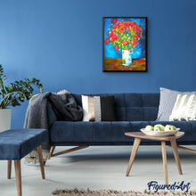 Cargar imagen en el visor de la galería, Diamond Painting - Jarrón con amapolas - Van Gogh 40x50cm con bastidor montado