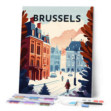 Cargar imagen en el visor de la galería, Diamond Painting - Póster de viaje Bruselas
