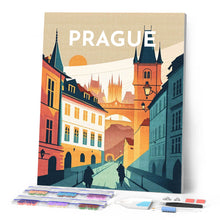 Cargar imagen en el visor de la galería, Diamond Painting - Póster de viaje Praga
