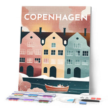 Cargar imagen en el visor de la galería, Diamond Painting - Póster de viaje Copenhague