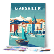 Cargar imagen en el visor de la galería, Diamond Painting - Póster de viaje Marsella