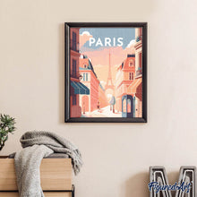Cargar imagen en el visor de la galería, Diamond Painting - Póster de viaje París I 40x50cm con bastidor montado