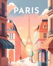 Cargar imagen en el visor de la galería, Diamond Painting - Diamond Painting - Póster de viaje París I 40x50cm con bastidor montado