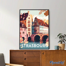 Cargar imagen en el visor de la galería, Diamond Painting - Póster de viaje Estrasburgo