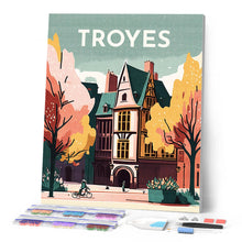 Cargar imagen en el visor de la galería, Diamond Painting - Póster de viaje Troyes