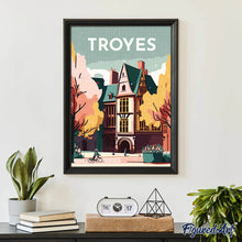 Cargar imagen en el visor de la galería, Diamond Painting - Póster de viaje Troyes