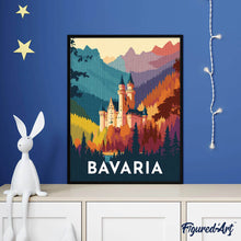 Cargar imagen en el visor de la galería, Diamond Painting - Póster de viaje Baviera