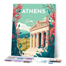 Cargar imagen en el visor de la galería, Diamond Painting - Póster de viaje Atenas