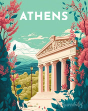 Cargar imagen en el visor de la galería, Diamond Painting - Póster de viaje Atenas