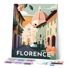 Cargar imagen en el visor de la galería, Diamond Painting - Póster de viaje Florencia