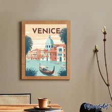 Cargar imagen en el visor de la galería, Diamond Painting - Póster de viaje Venecia 40x50cm con bastidor montado