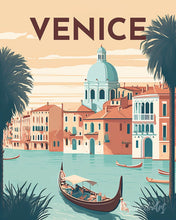 Cargar imagen en el visor de la galería, Diamond Painting - Diamond Painting - Póster de viaje Venecia 40x50cm con bastidor montado