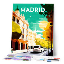 Cargar imagen en el visor de la galería, Diamond Painting - Póster de viaje Madrid