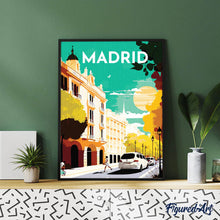 Cargar imagen en el visor de la galería, Diamond Painting - Póster de viaje Madrid