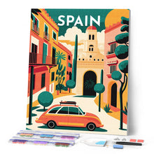 Cargar imagen en el visor de la galería, Diamond Painting - Póster de viaje Sevilla