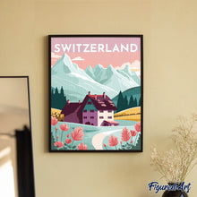 Cargar imagen en el visor de la galería, Diamond Painting - Póster de viaje Lucerna