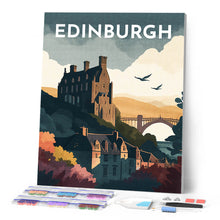 Cargar imagen en el visor de la galería, Diamond Painting - Póster de viaje Edimburgo