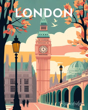 Cargar imagen en el visor de la galería, Diamond Painting - Diamond Painting - Póster de viaje Londres 2 40x50cm con bastidor montado