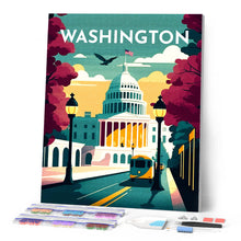 Cargar imagen en el visor de la galería, Diamond Painting - Póster de viaje Washington