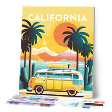 Cargar imagen en el visor de la galería, Diamond Painting - Póster de viaje California
