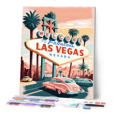Cargar imagen en el visor de la galería, Diamond Painting - Póster de viaje Las Vegas