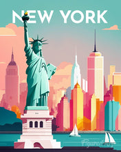 Cargar imagen en el visor de la galería, Diamond Painting - Póster de viaje Nueva York