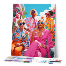 Cargar imagen en el visor de la galería, Diamond Painting - Reunión de Divas 40x50cm con bastidor montado