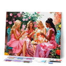 Cargar imagen en el visor de la galería, Diamond Painting - Brindis de las Divas en el Jardín