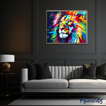 Cargar imagen en el visor de la galería, Diamond Painting - León Abstracto Colorido