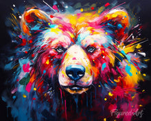 Cargar imagen en el visor de la galería, Diamond Painting - Oso Abstracto Colorido