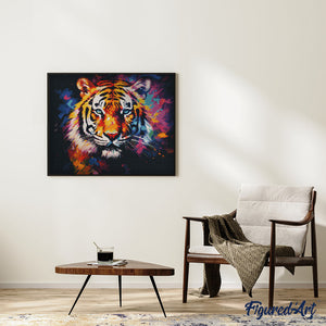 Diamond Painting - Tigre Abstracto Colorido