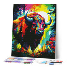 Cargar imagen en el visor de la galería, Diamond Painting - Bisonte Abstracto Colorido