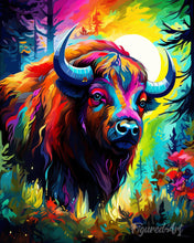 Cargar imagen en el visor de la galería, Diamond Painting - Bisonte Abstracto Colorido