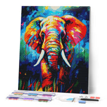 Cargar imagen en el visor de la galería, Diamond Painting - Elefante Abstracto Colorido