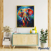 Cargar imagen en el visor de la galería, Diamond Painting - Elefante Abstracto Colorido