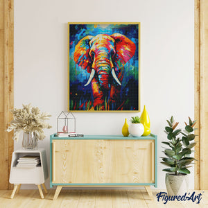 Diamond Painting - Elefante Abstracto Colorido