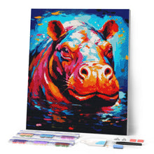 Cargar imagen en el visor de la galería, Diamond Painting - Hipopótamo Abstracto Colorido